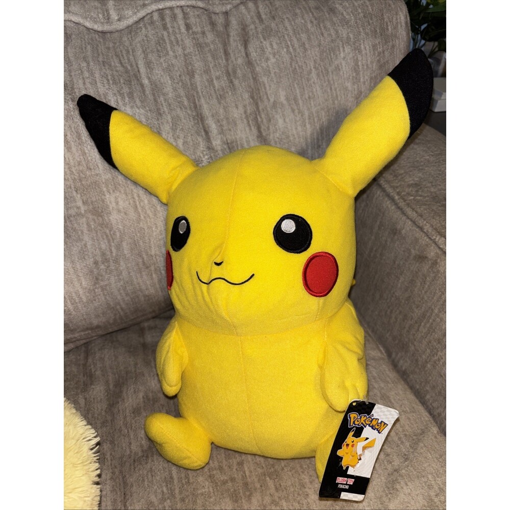 Big 16 Inch Set If 2 Pokemon Plush Pikachu (has Tags) Evee 2014 2022 - Picture 2 of 16